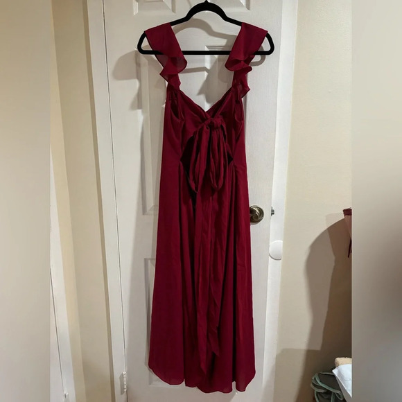Azazie burgundy Bridesmaid Arela Dress - Picture 3 of 7